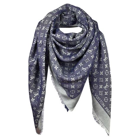 louis vuitton monogram denim scarf price|ebay louis vuitton monogram scarf.